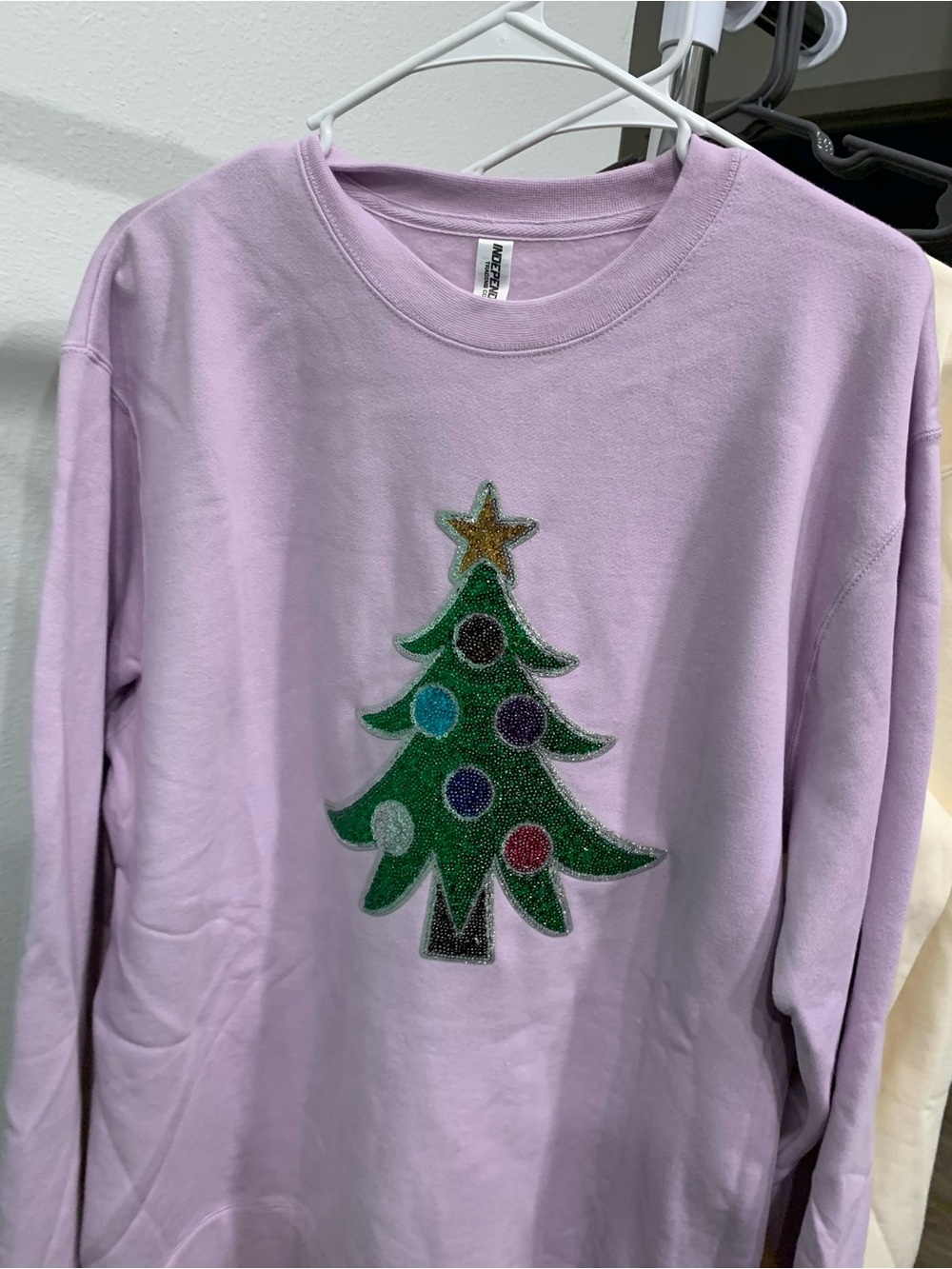 Lilac Sparkle Holiday Tree Sweatshirt